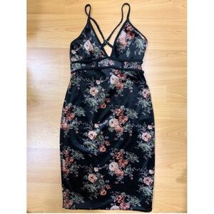 NWT Floral velvet mini dress